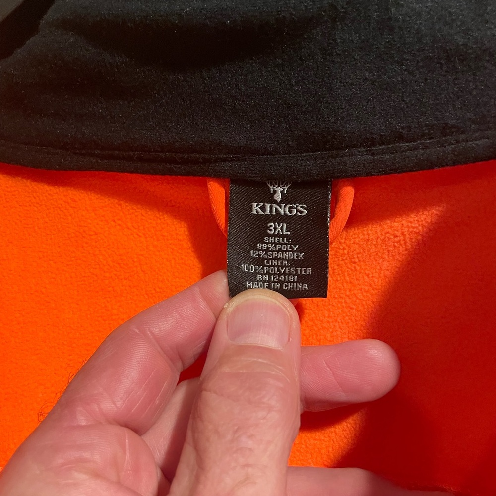 Blaze Orange Soft Shell Vest, 3XL - Picture 4 of 4